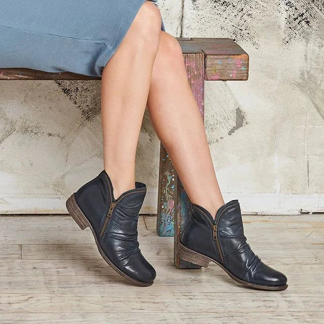 Ankle Boots Fitted Ankle Length Smooth Surface