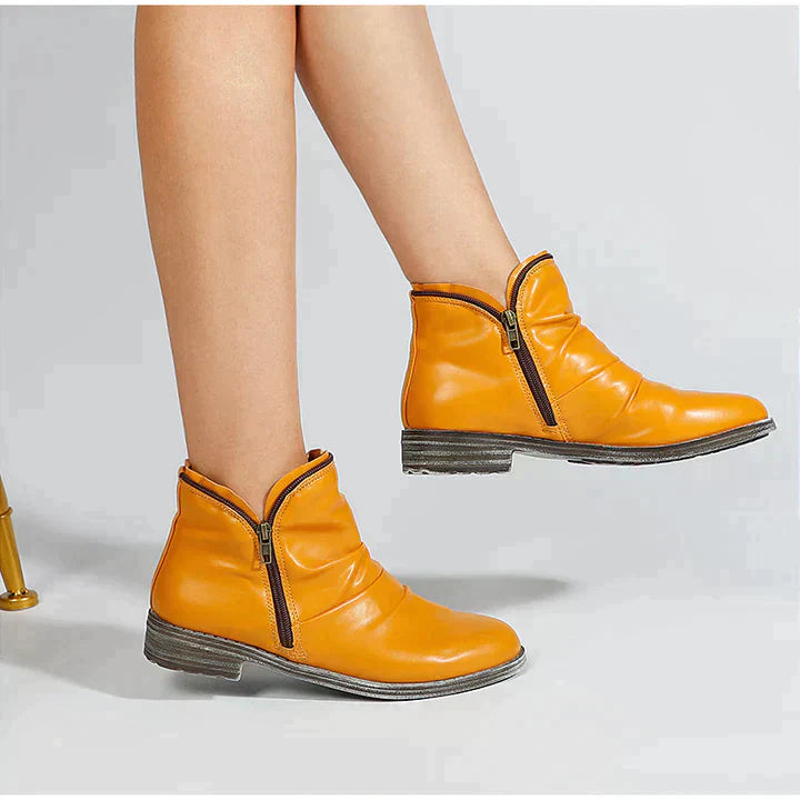 Ankle Boots Fitted Ankle Length Smooth Surface