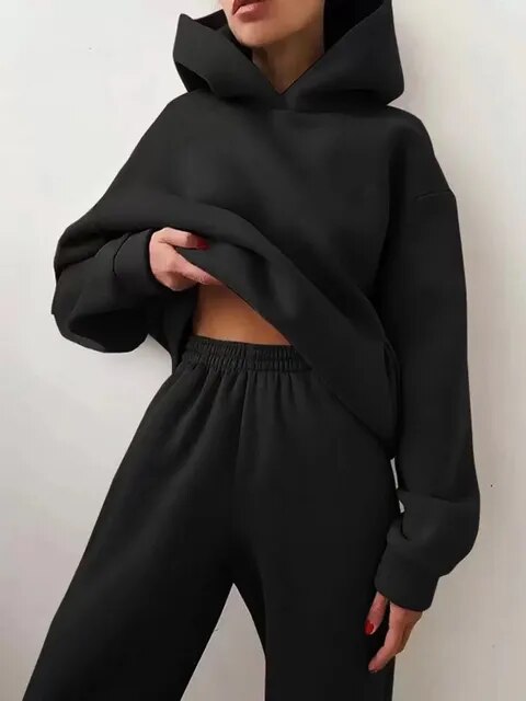 Women’s Sweat Set Loose Fit Hoodie and Joggers