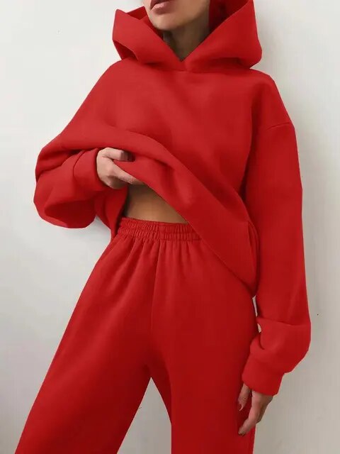 Women’s Sweat Set Loose Fit Hoodie and Joggers