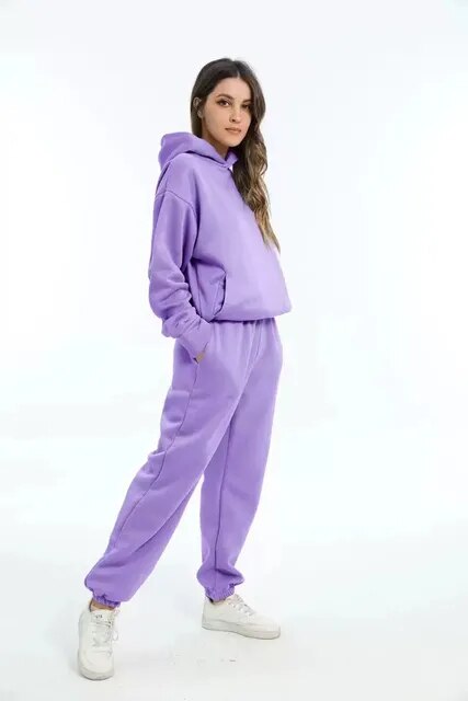 Women’s Sweat Set Loose Fit Hoodie and Joggers