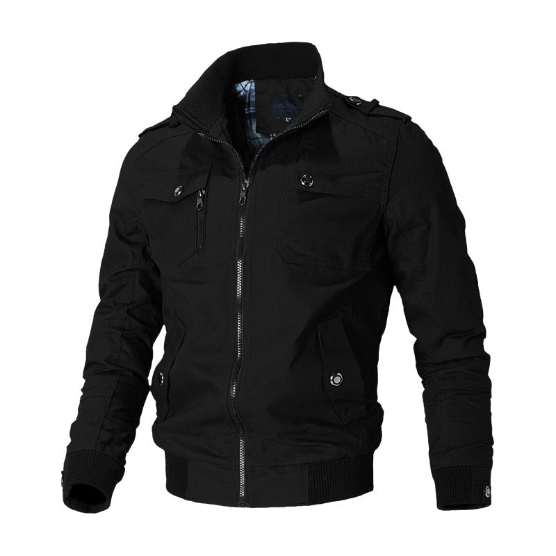 Men's Jacket Structured Fit Zip Closure