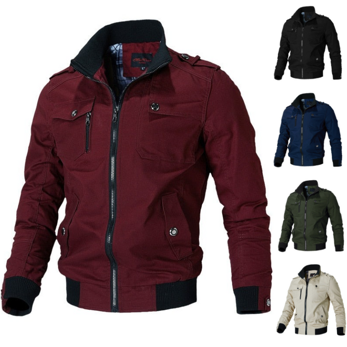 Men's Jacket Structured Fit Zip Closure