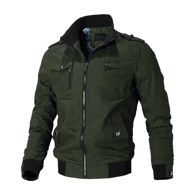Men's Jacket Structured Fit Zip Closure
