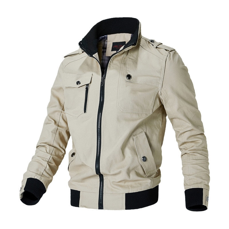 Men's Jacket Structured Fit Zip Closure