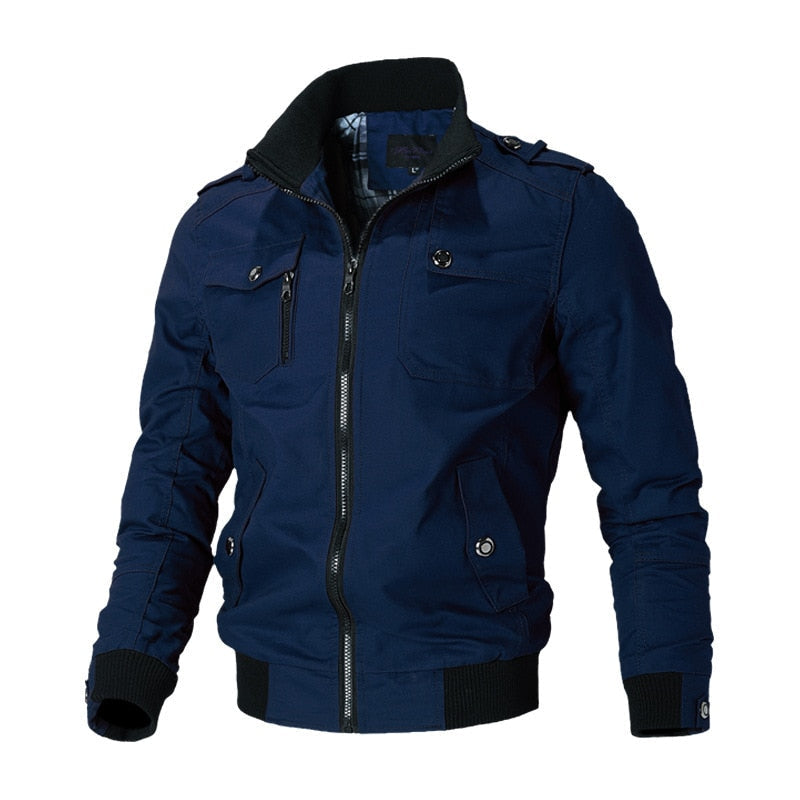 Men's Jacket Structured Fit Zip Closure