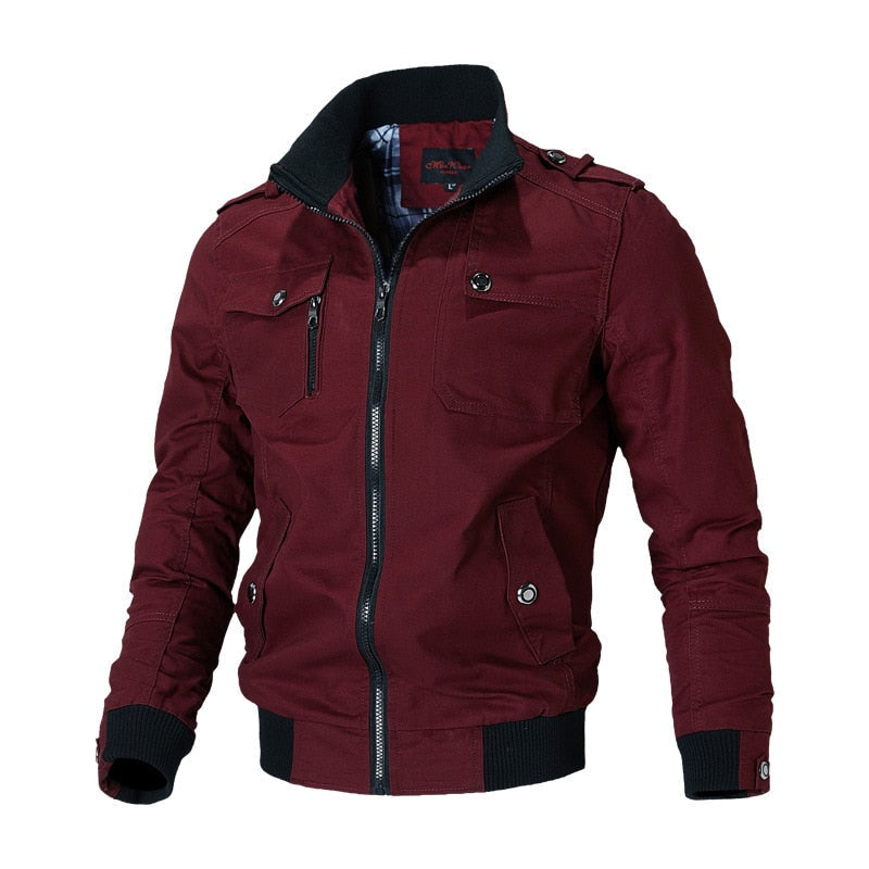 Men's Jacket Structured Fit Zip Closure