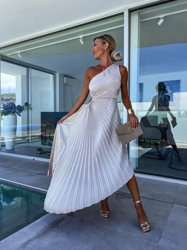 A-Line Midi Dress Empire Waist