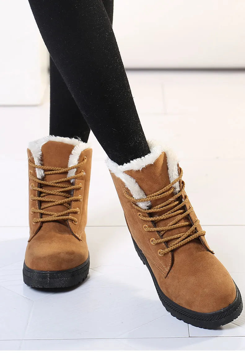 Ankle Boots Lace Up Non-Slip Sole
