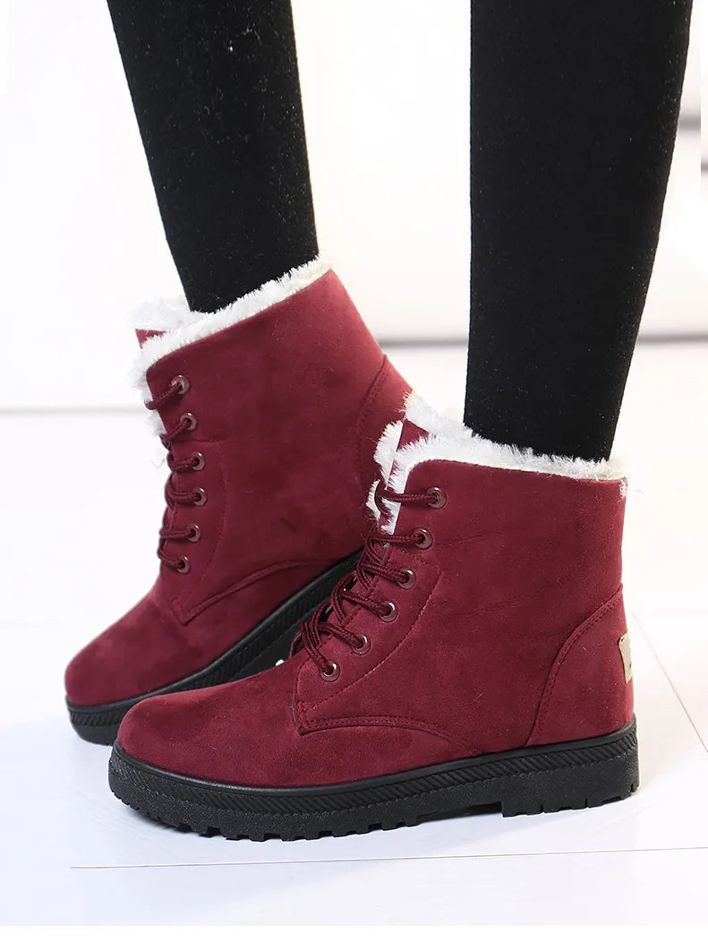 Ankle Boots Lace Up Non-Slip Sole