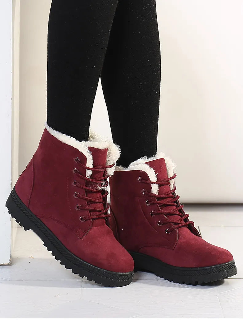 Ankle Boots Lace Up Non-Slip Sole