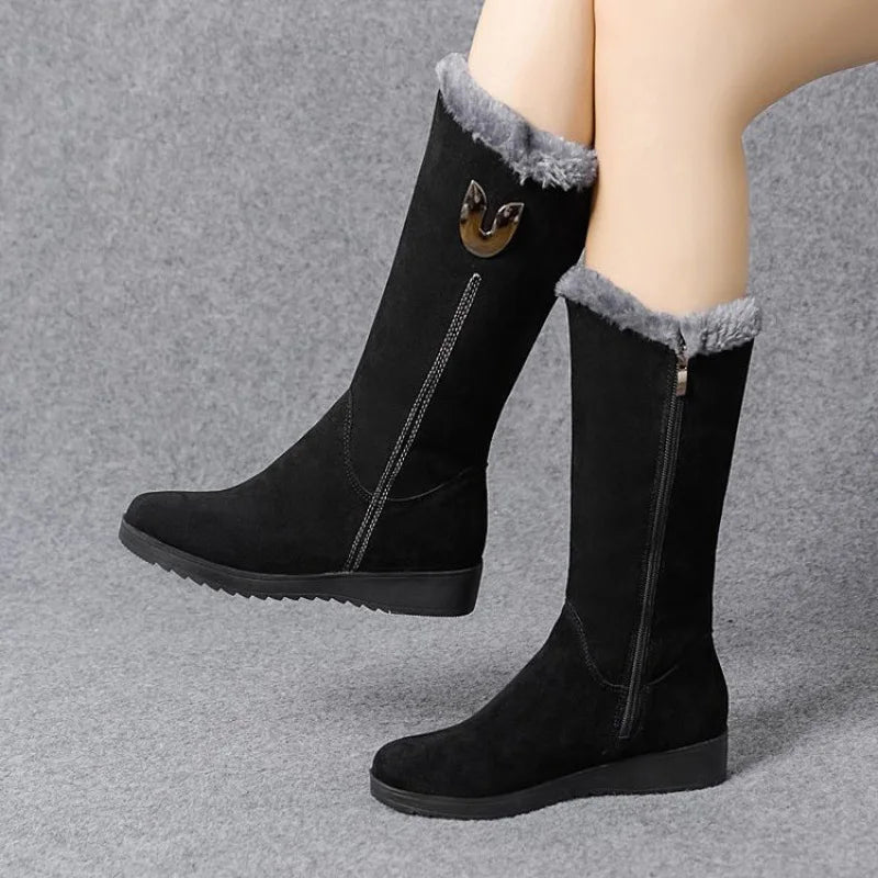 Ankle Boots Rounded Toe Zipper