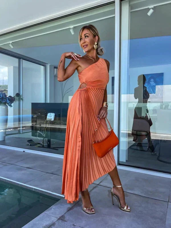 A-Line Midi Dress Empire Waist