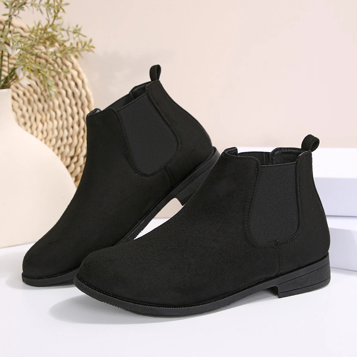Ankle Boots Casual Shape Smooth Surface