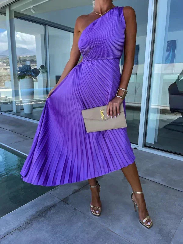 A-Line Midi Dress Empire Waist