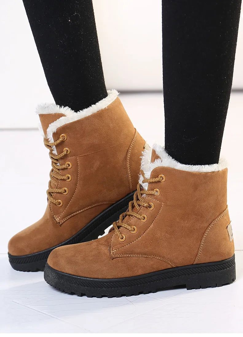 Ankle Boots Lace Up Non-Slip Sole