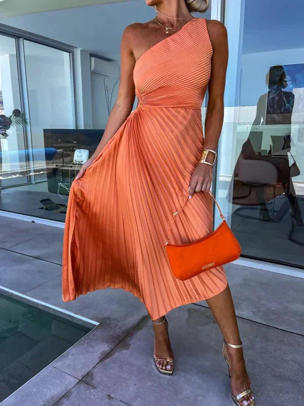 A-Line Midi Dress Empire Waist