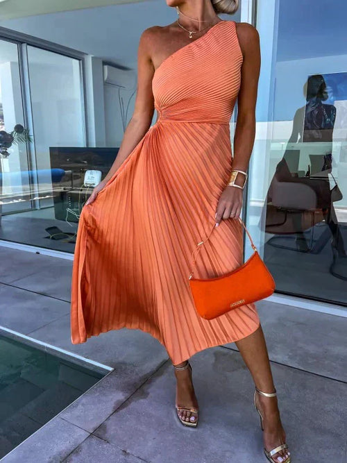 A-Line Midi Dress Empire Waist