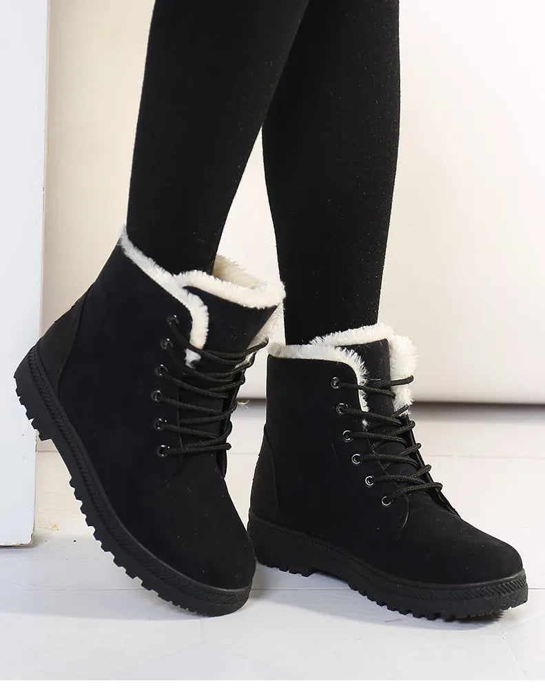 Ankle Boots Lace Up Non-Slip Sole