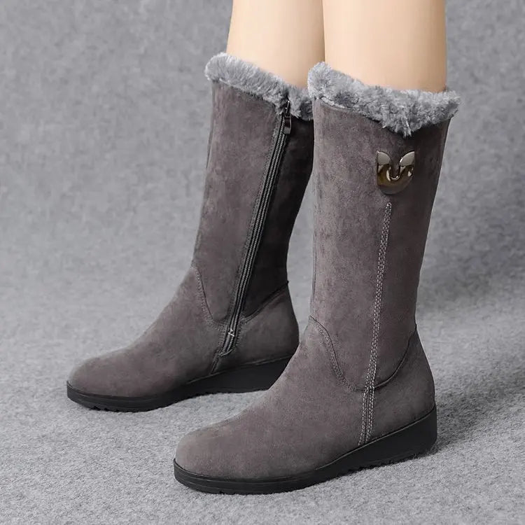 Ankle Boots Rounded Toe Zipper