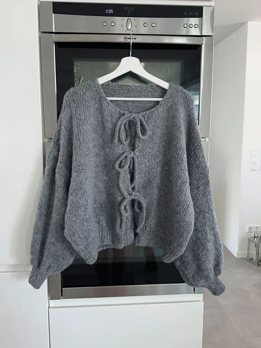 Women’s Knitted Cardigan Straight Cut Hip Length