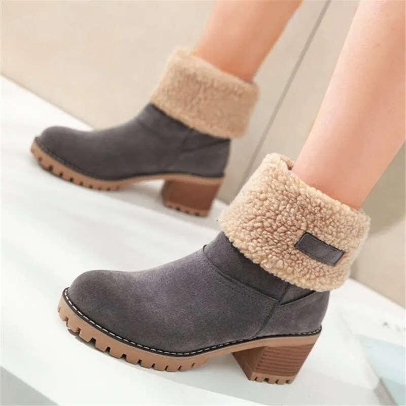 Ankle Boots Straight Shape Close-Fitting