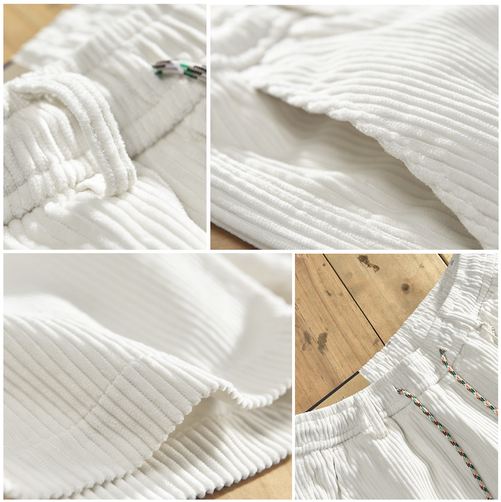 Adjustable Drawstring Cargo Shorts Straight Cut Mid-Thigh Length