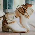 Ankle Boots Lace Up Smooth Finish